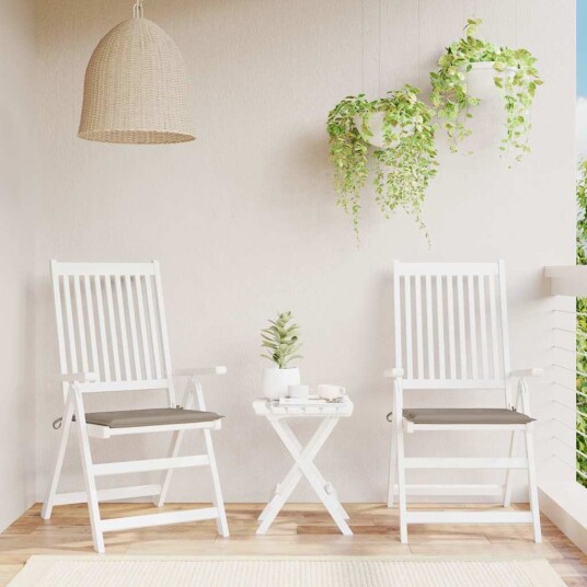 vidaXL Utendørs stolputer 2 stk gråbrun 40x40x4 cm oxfordstoff
