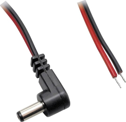 Bkl Electronic Lavspennings Tilkoblingskabel Åpen Ende 5,50 Mm / 2,10 Mm 5,00 M 1 Stk.