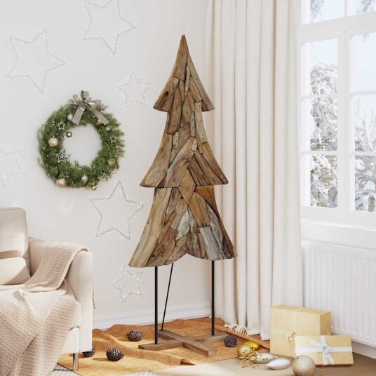  Juletre med stativ Brun 180 cm Heltre teak