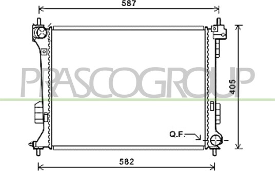 PRASCO HN200R001 Radiator motorkjøling
