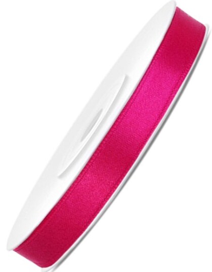 MØRK ROSA Silkebånd 25 meter x 6 mm