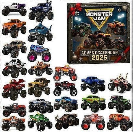Monster Jam bil adventskalender   24 dager med monstertruck pynt for nedtelling til jul og juledekorasjon