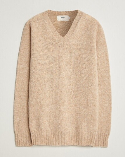 Harley of Scotland for Care of Carl Brushed Supersoft Lambswool V Neck Harley of Scotland for Care of Carl Brushed Supersoft Lambswool V Neck
