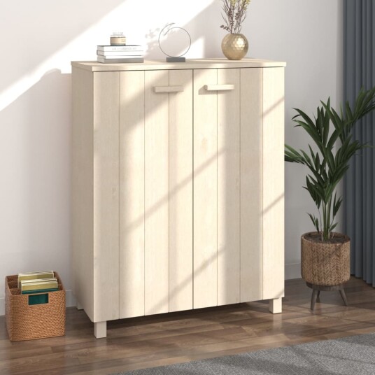 vidaXL Skoskap HAMAR honningbrun 85x40x108 cm heltre furu vidaXL Skoskap HAMAR honningbrun 85x40x108 cm heltre furu