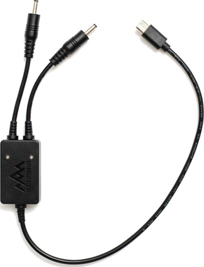 Heat Experience USB-C Dobbel Ladekabel for Hanskebatterier, Svart
