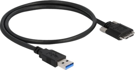Delock Usb Kabel Usb Type A Hann Til Micro Usb Type B Hann Usb 3.0 50 Cm Tommelskruer Svart