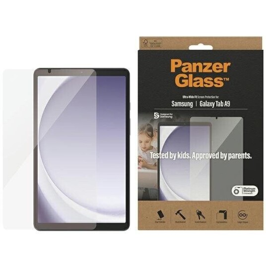 PanzerGlass Ultra-Wide Fit Skjermbeskyttelse for Samsung Galaxy Tab A9 - Herdet Glass