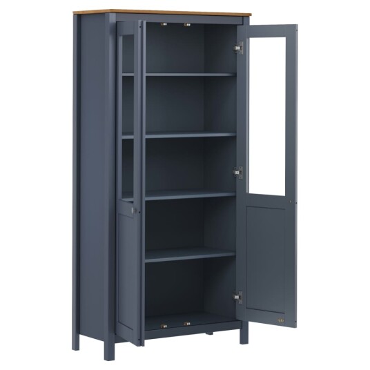 vidaXL Highboard Hill hvit 85x37x170,5 cm heltre furu