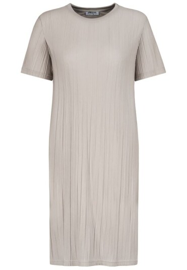 Authentic Style Middellang kjole JERSEY PLISSEE DRESS S til XL Damer beige Authentic Style Middellang kjole JERSEY PLISSEE DRESS S til XL Damer beige