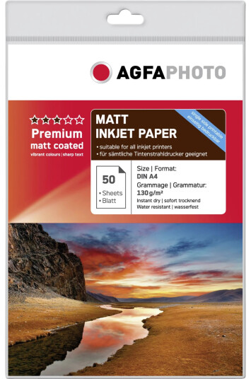 AgfaPhoto Premium Matt Fotopapir A4 130g 50 ark