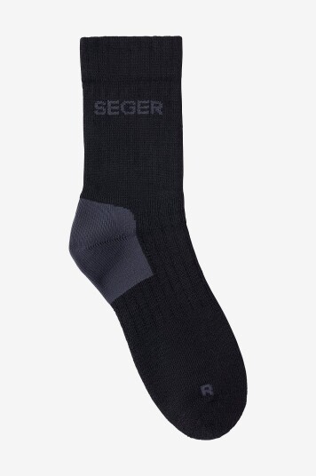 Seger Sokker Wanderer Heavy Wool Svart