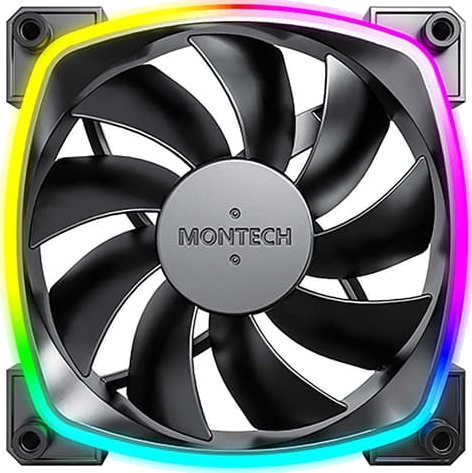 Montech 120mm ARGB Kabinettvifte PWM med Svart Farge