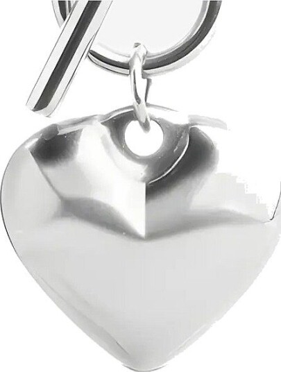 Timi of Sweden Myra - Heart Necklace Stainless Steel - SILVER - One Size 49 cm