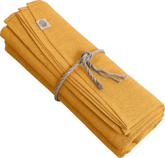 Lovely Linen Duk Classic i manglet lin Gul