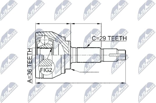 Nty Drivknute drivaksel NTY NPZ NS 078