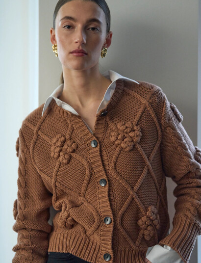 Pieszak Pd-Pearl Knit Cardigan - Brown - 42 Pieszak Pd-Pearl Knit Cardigan - Brown - 42