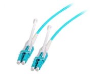 Lanview - Koblingskabel - LC/UPC (hann) til LC/UPC (hann) - 10 m - 3 mm - fiberoptisk - dupleks - 150 micron - OM3 - halogenfri, quick release, 10 Gigabit ethernet, 100 Gigabit ethernet, 40 Gigabit ethernet - blå - Grad C