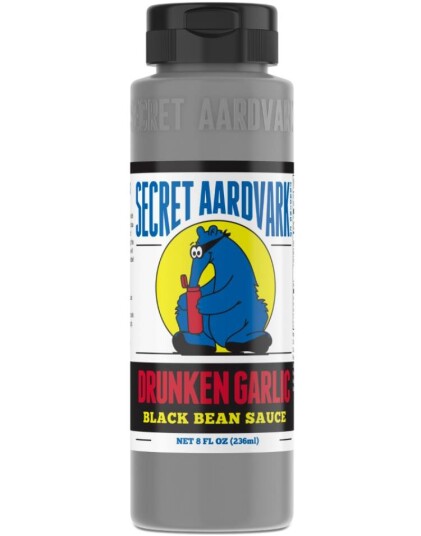 Secret Aardvark Drunken Garlic Black Bean Sauce Sterk Saus med Soyabase og Whisky 236 ml Secret Aardvark Drunken Garlic Black Bean Sauce Sterk Saus med Soyabase og Whisky 236 ml