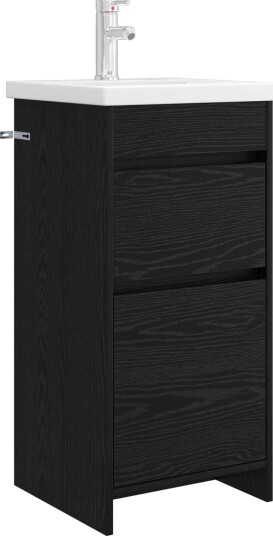 Badmøbel med vask Svart eik 42 x 40 x 84,5 cm Konstruert tre Badmøbel med vask Svart eik 42 x 40 x 84,5 cm Konstruert tre