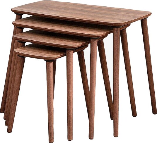 Hanah Home Settbord 4 deler Luci Brun Hanah Home Settbord 4 deler Luci Brun