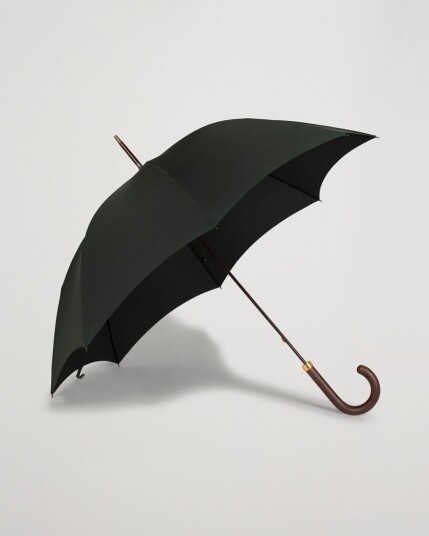 Fox Umbrellas Polished Hardwood Umbrella Racing Green