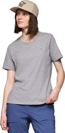 Norrøna Women's /29 Cotton Activity Embroidery T-Shirt Grey Melange M, Grey Melange