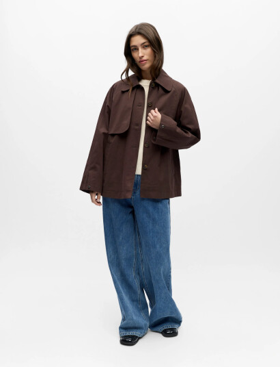 Object Objpaula Re L/S Trench Jacket Noos Brown 36