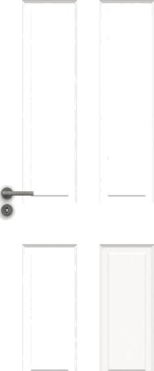 Swedoor Dørbl Style 04 9x20 Klassisk Hvit