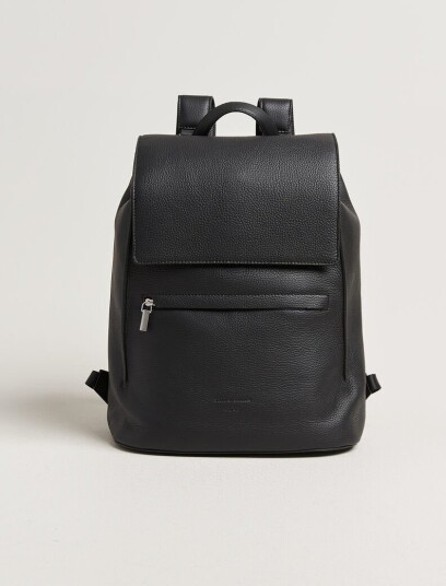 Tiger of Sweden Vuntir Grained Leather Backpack Black Tiger of Sweden Vuntir Grained Leather Backpack Black