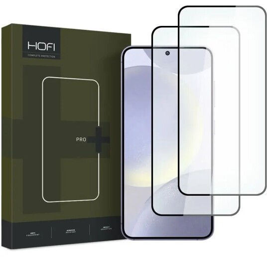HOFI Samsung Galaxy S24 Hofi Glass Pro+ Skjermbeskytter - Case Friendly - 2-Pak - Svart Kant
