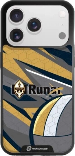 Phonecases3D iPhone 17 Pro Max IL Runar 3D mobildeksel, svart