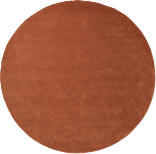 Ferm Living Stille tuftet teppe rundt Red brown Ø240 cm