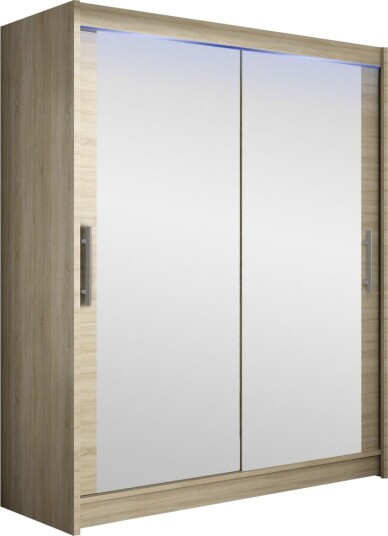 Bay Garderobe Med Speil 150x200 cm - Brun