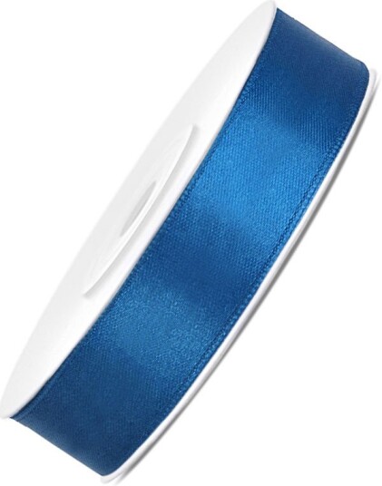 BLÅTT Silkebånd 25 meter x 12 mm