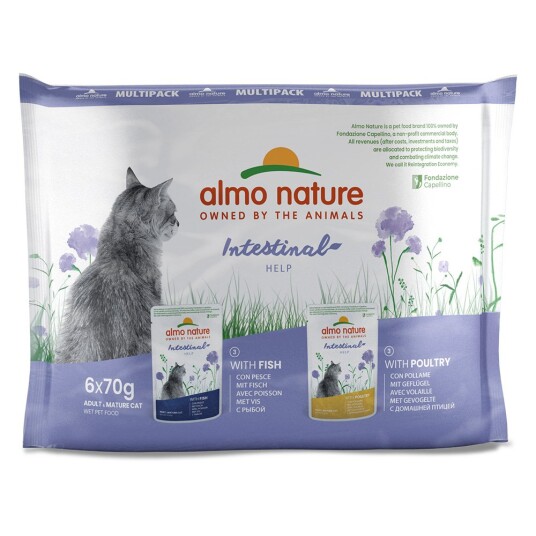 Almo Nature Holistic Digestive Help 6 X 70 G Fjærkre & Fisk