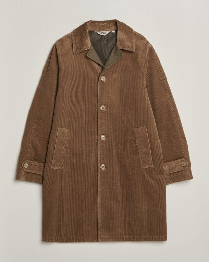 Aspesi Corduroy Raglan Coat Beige