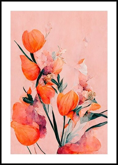 Petals and Elegance Poster Plakat / 70x100cm