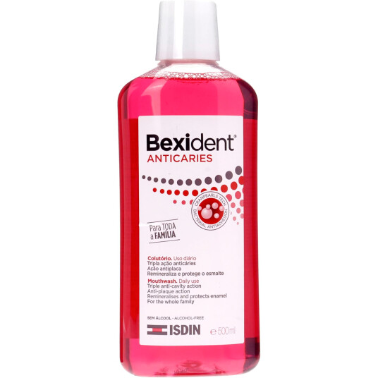 BEXIDENT Munnvann Anti  Caries Tranebær Xylitol 500 ml