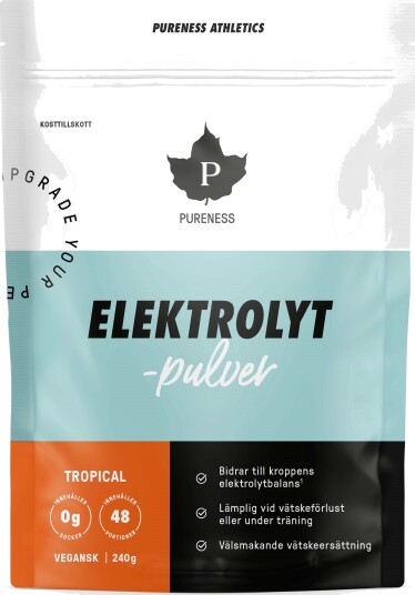 Pureness Elektrolytpulver Tropical 240 g Pureness Elektrolytpulver Tropical 240 g