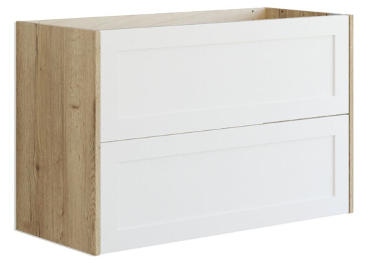 Dansani Inzo Classic Ramme Servantskap 2 Skuff B60 120xh64xd44cm Natur Eik/hvit Matt / 100cm