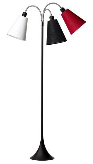 Nielsen Light Trafikk gulvlampe Svart/Hvit/Rød Nielsen Light Trafikk gulvlampe Svart/Hvit/Rød