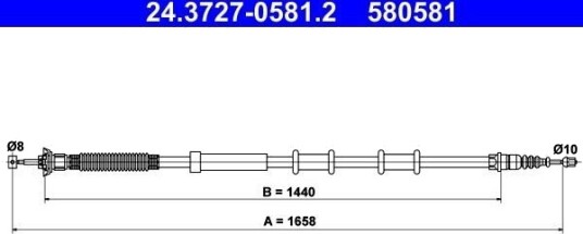 Bremsewire ATE 24.3727 0581.2