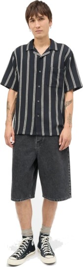 Mads Nørgaard Texture Kenji Shirt Ss St.   Black   M