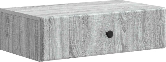 vidaXL Vegghengt Sidebord Grå sonoma 59 x 34,5 x 17 cm Konstruert tre