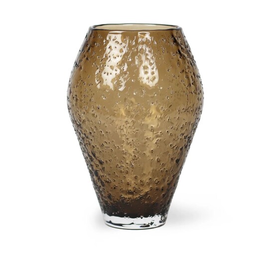 Ro Collection Crushed glassvase small Sepia brown Ro Collection Crushed glassvase small Sepia brown