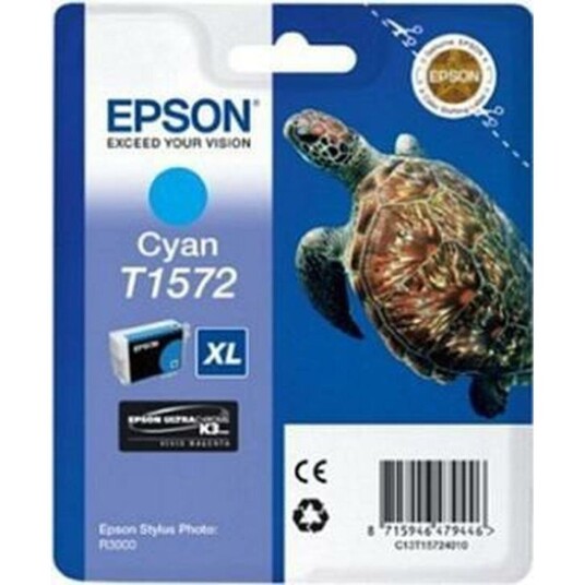 Epson Originale Blekkpatroner Epson Cartucho T1572 Cian Cyan Epson Originale Blekkpatroner Epson Cartucho T1572 Cian Cyan