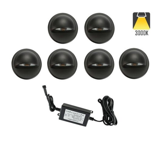 Nordic Terrassebelysning A2 6 X 0,4W Varmhvit IP65 Sort Dimbar Nordic Terrassebelysning A2 6 X 0,4W Varmhvit IP65 Sort Dimbar