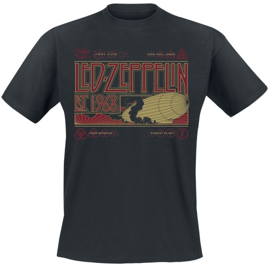 Led Zeppelin T-skjorte Zeppelin & Smoke M til 3XL Herrer svart Led Zeppelin T-skjorte Zeppelin & Smoke M til 3XL Herrer svart