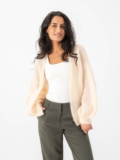 American Dreams Lee Short Cardigan Hvit L/XL American Dreams Lee Short Cardigan Hvit L/XL