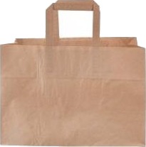 Bærepose 17 Ltr 350X170x245mm 70 Gr Blomsterbærerpose Med Hank Papir Brun,200 Stk/Krt